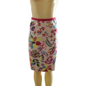 Boden 100 Percent Cotton Pencil Straight Style Floral Skirt Size 6R